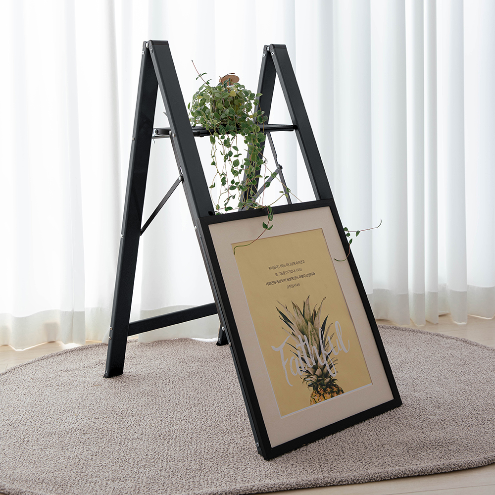 로티홈시스 가정용 사다리 접이식 A형 알루미늄 3단 이동식 작업 발판 계단 광폭 DL3