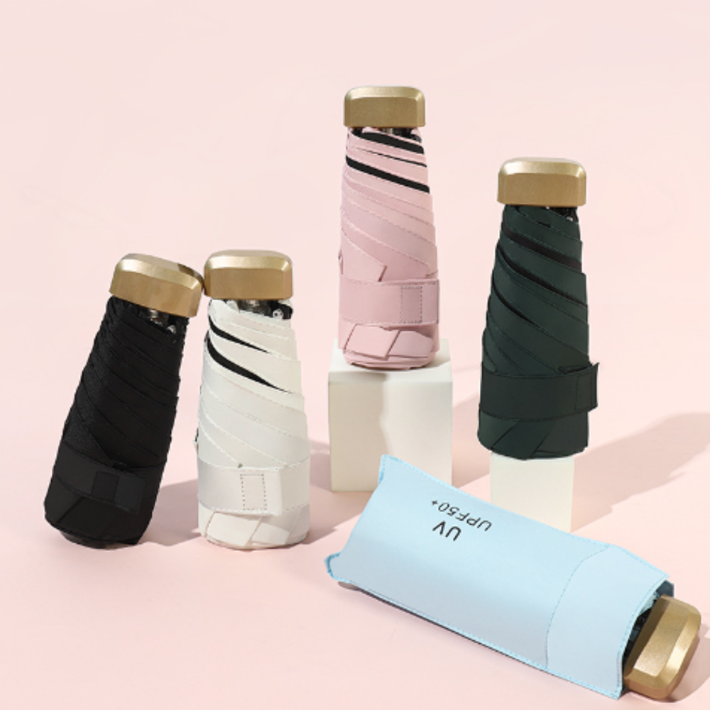 초경량 양산 우양산 암막 미니 등산 학생 양우산 자외선차단 5단 손 우산 - 메인 이미지