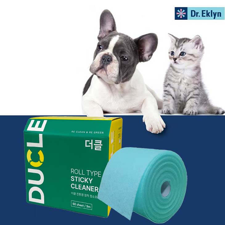 닥터에클린 더클 점착식 청소포(본품+리필)일회용 청소포 털청소 바닥 먼지제거 점착성분