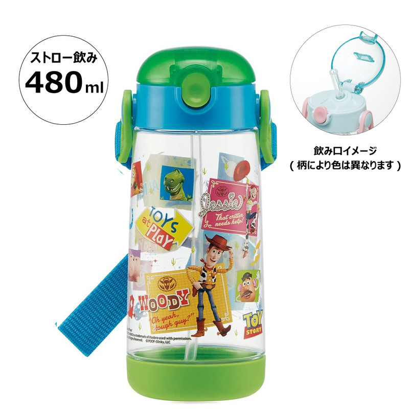 스케이터 토이스토리 캐릭터 원푸쉬 스트로 보틀 480ml PDSH5 - 주방·식기 - 하카타몰