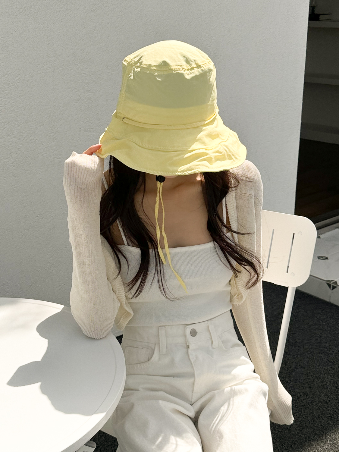 [방수] 노이 아노락 무지 경량 끈 벙거지 모자 6color 상세 이미지 24