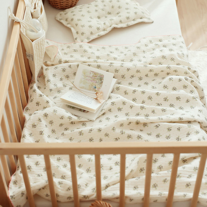 마롤로뜨 아기 블랭킷 거즈 여름 이불 담요 신생아 러블리 블루밍