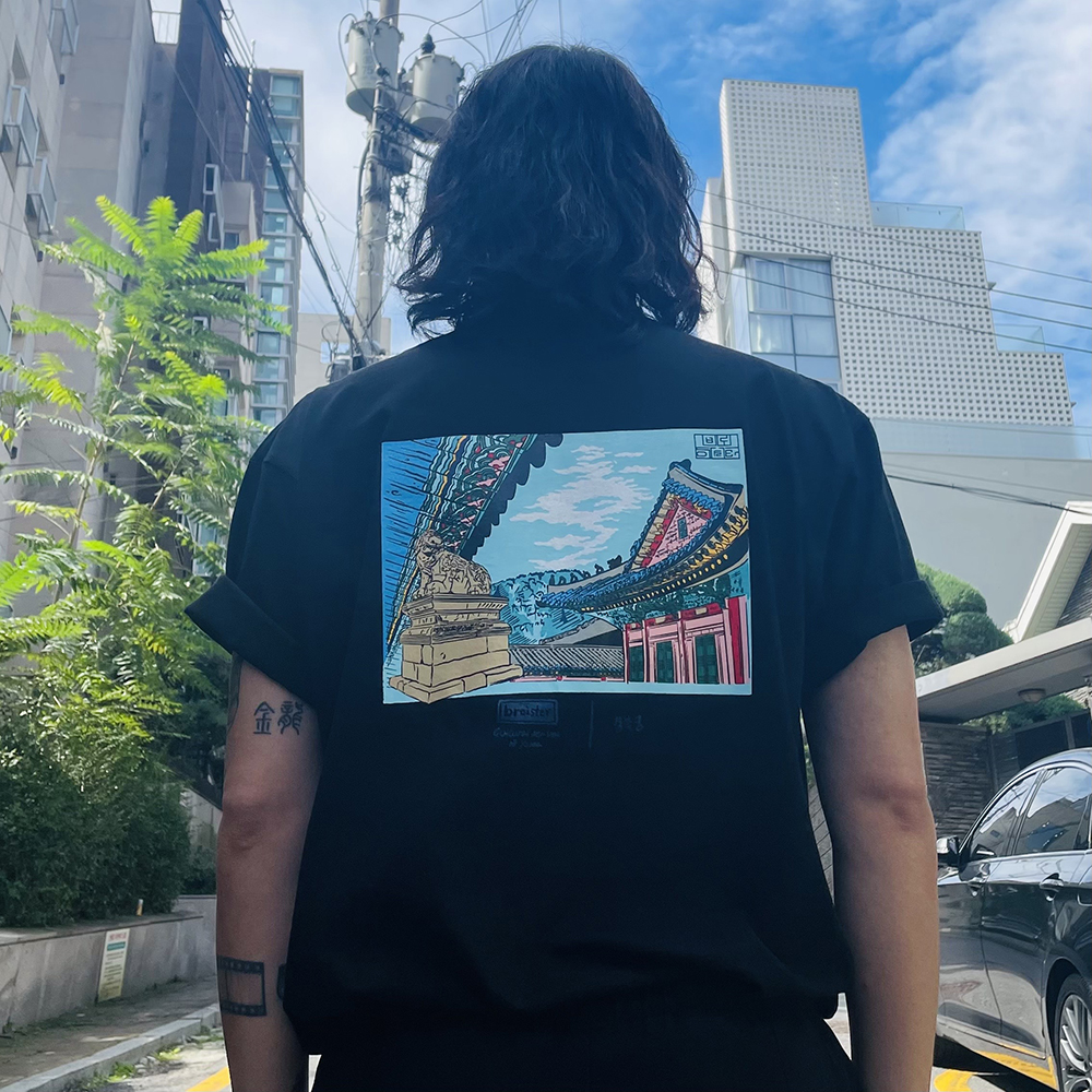 경복궁 굿즈 남자 티셔츠 여자 남녀공용 오버핏 티셔츠 외국인 선물 한국의 문화유산 기념