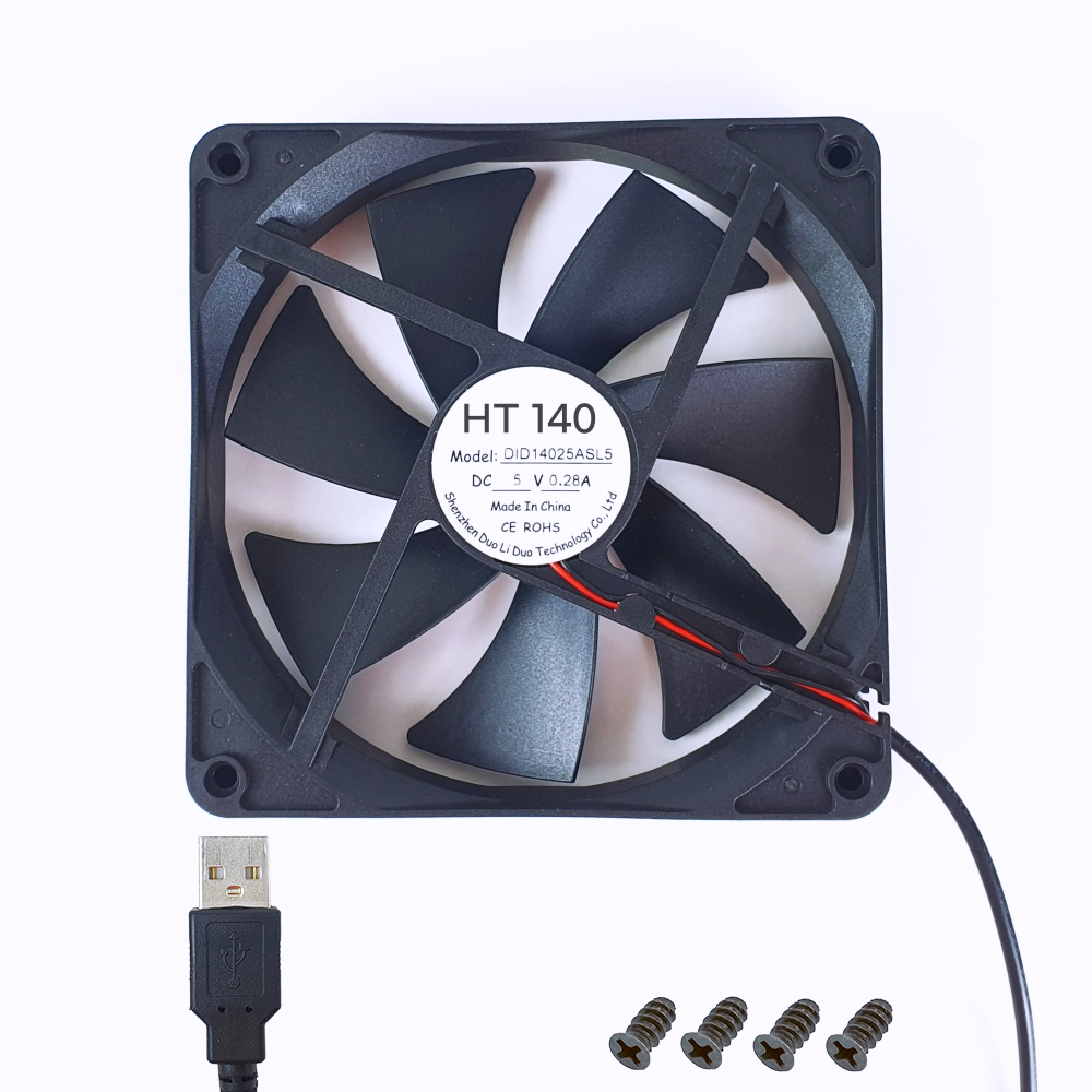 140mm 저소음 DC 소형 냉각 팬모터 쿨러 속도조절 USB 쿨링 팬 - 상세 이미지 4
