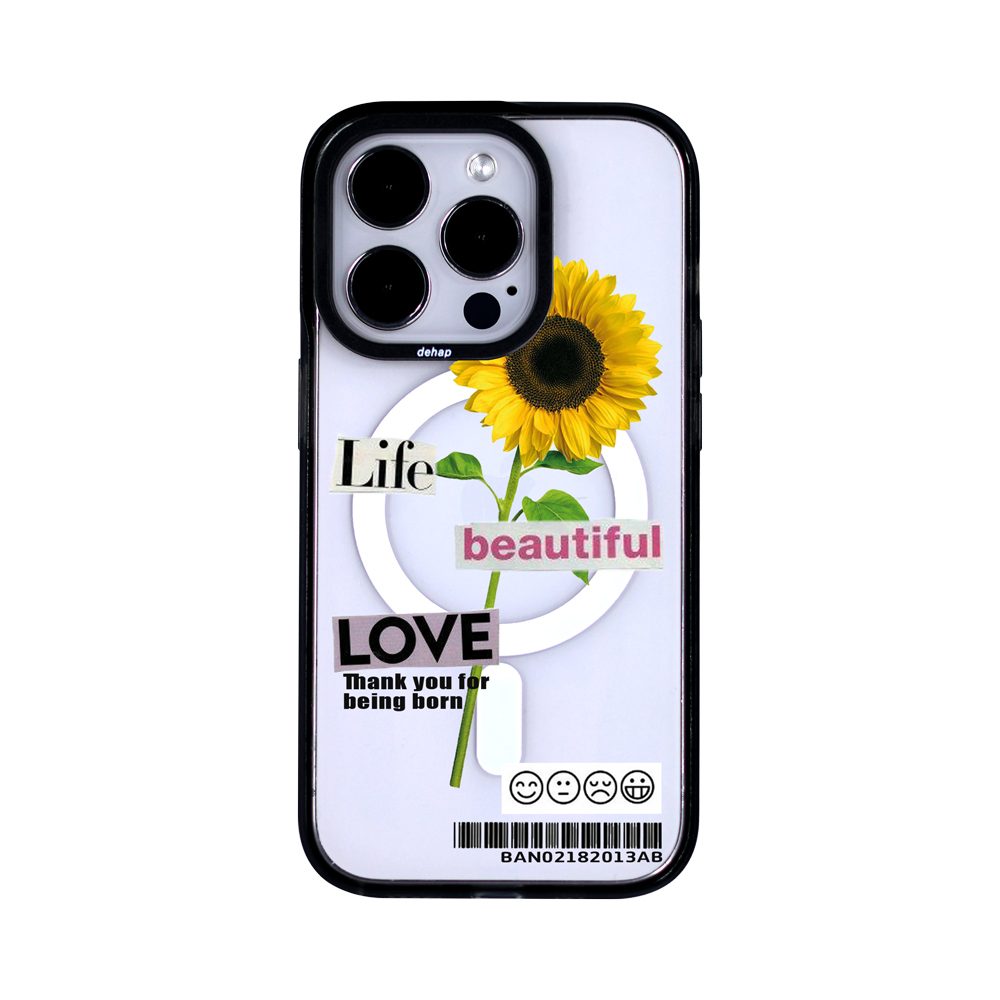 아이폰 맥세이프케이스 선플라워 아이폰16 프로 맥스 케이스 - 상품 이미지