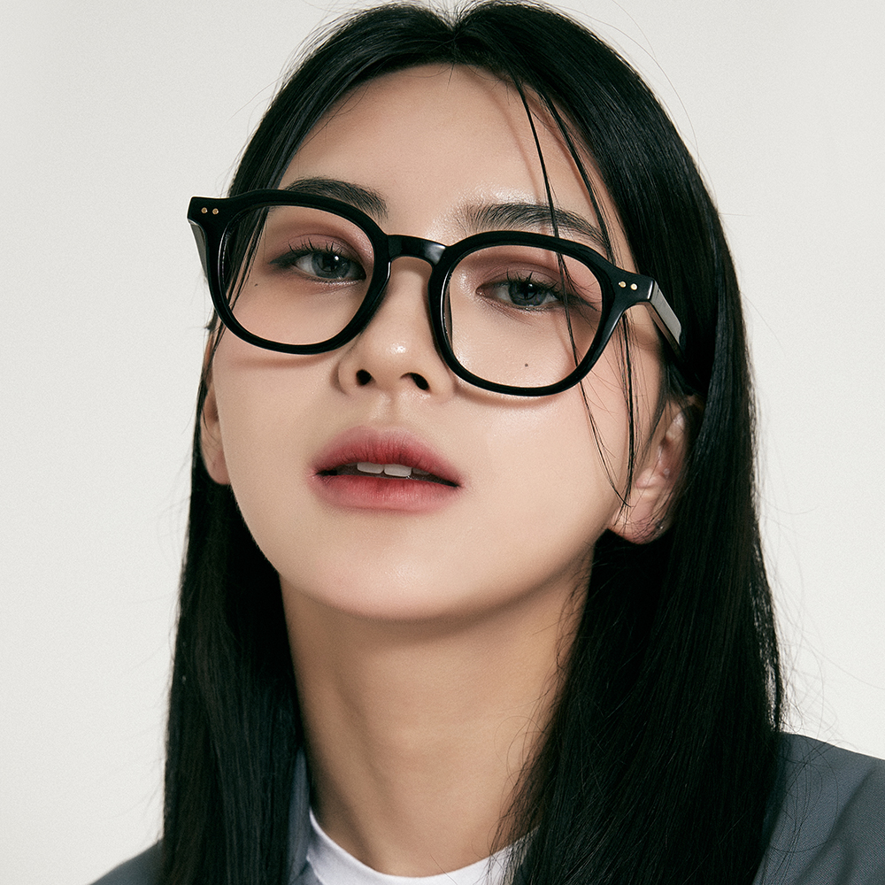뿔테안경 투명 안경테 얼굴형에맞는 안경 오버사이즈 동그란 가벼운 긱시크 - 상세 이미지 3