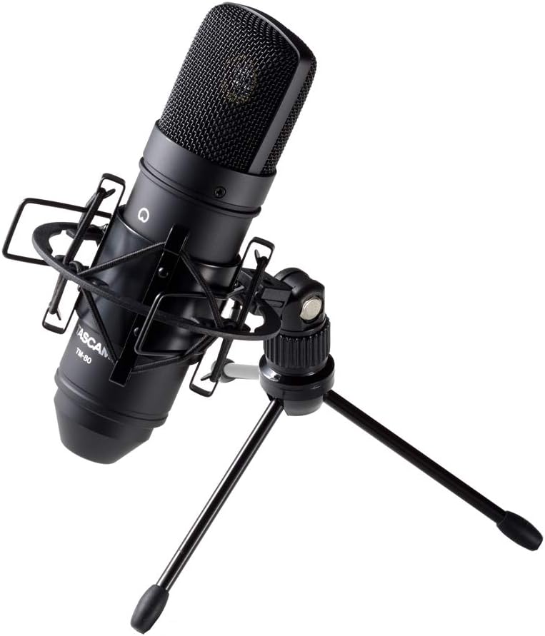 타스캠 TASCAM 콘덴서 마이크 홈레코딩 녹음 보컬 TM-80 스탠드 포함 블랙 실버 - 상세 이미지 2