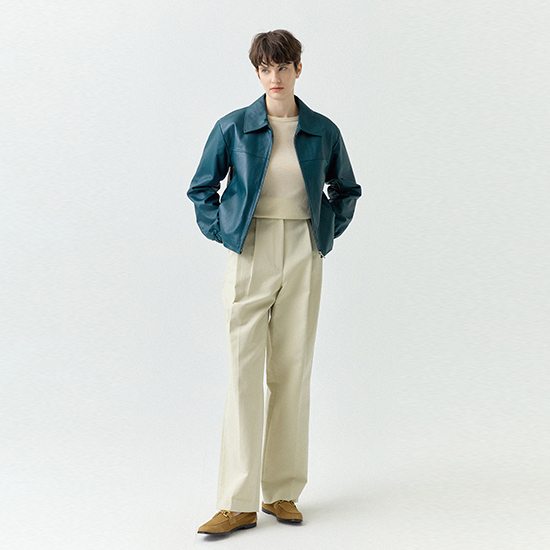 [로보] 베지터블 봄버 레더 재킷 GJK23B046 - 상세 이미지 4