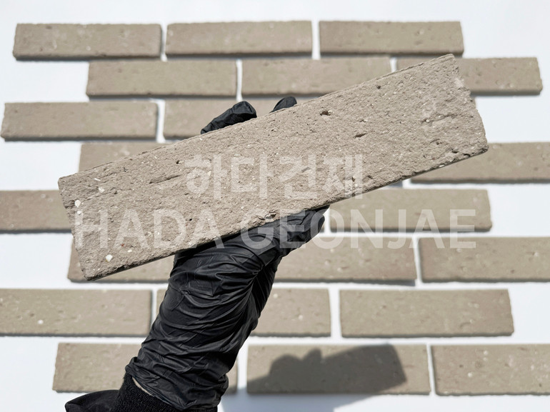 점토타일 쿠키 240x60x12T 쿠키그레이 / 하다건재