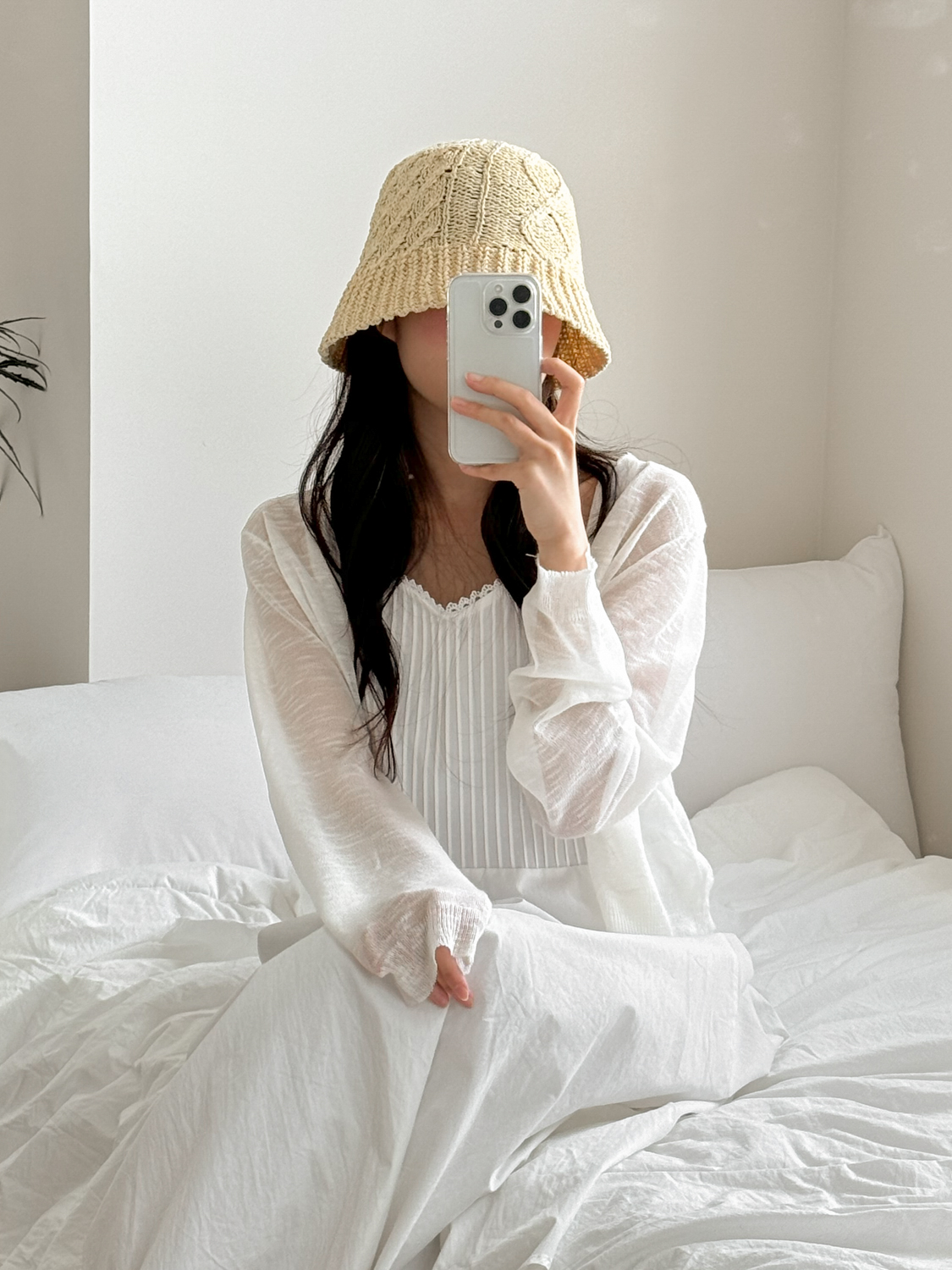 메이 꽈배기 짜임 여름 밀짚 라탄 벙거지 모자 4color 상세 이미지 11