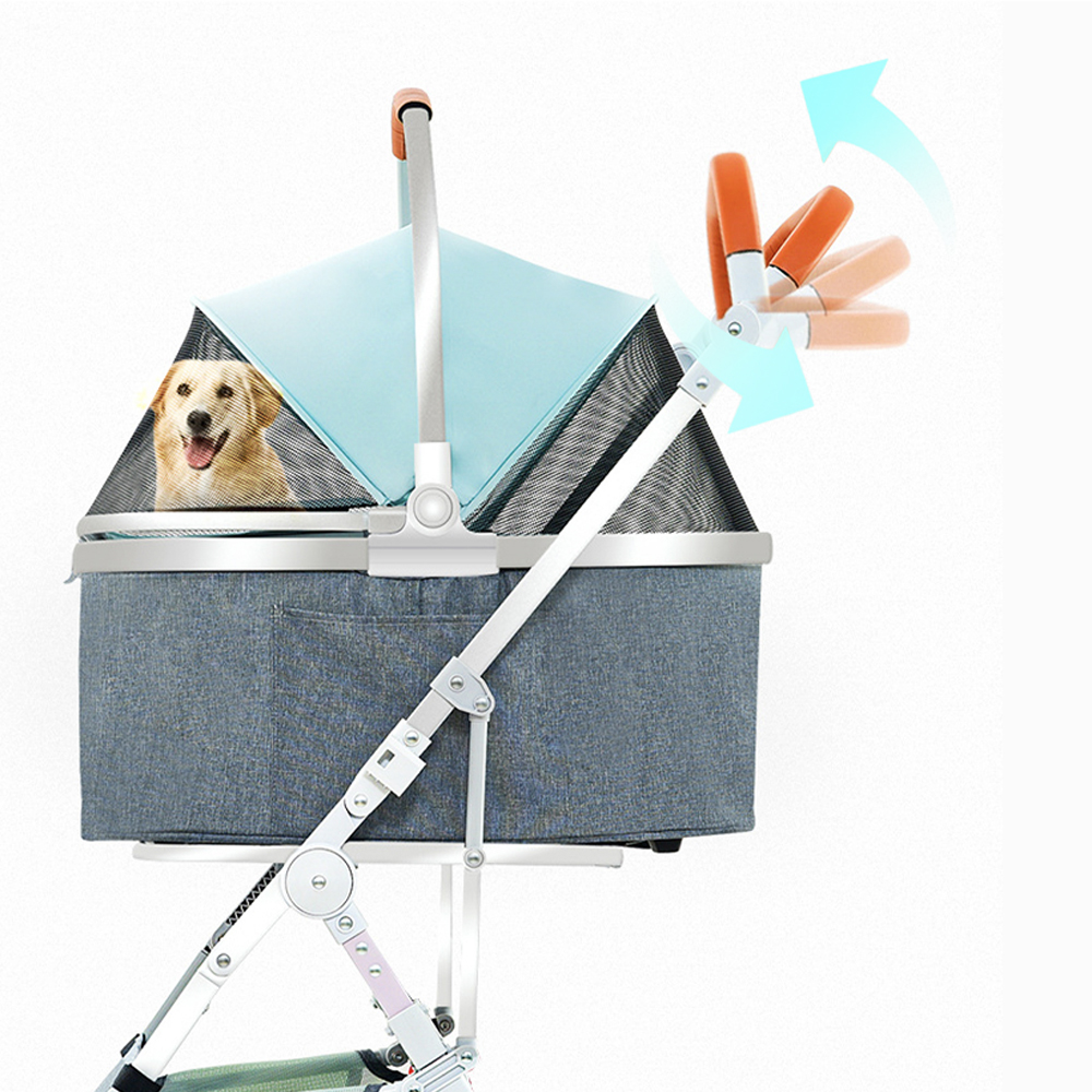 개과천선 차밍 반려동물 유모차 강아지 고양이 개모차 원터치 접이식 3in1