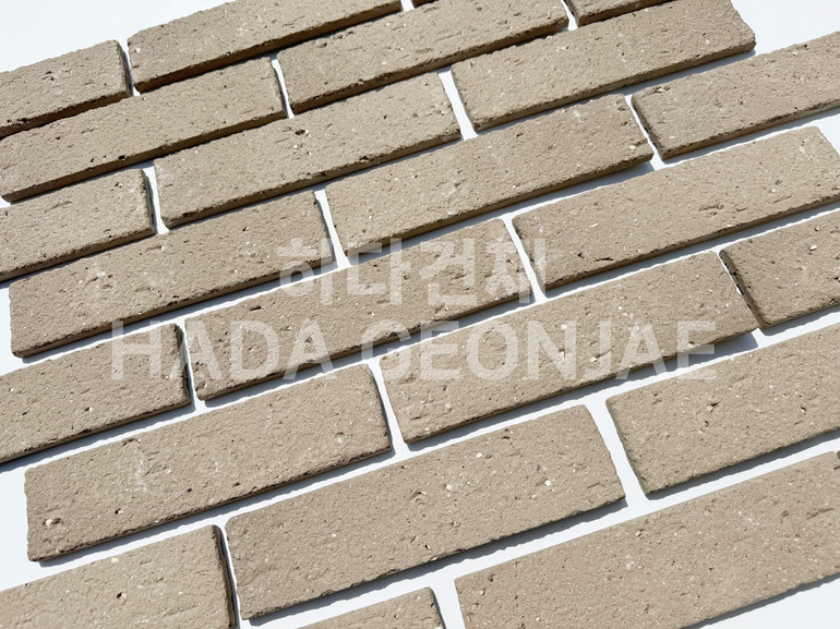 점토타일 쿠키 240x60x12T 쿠키그레이 / 하다건재