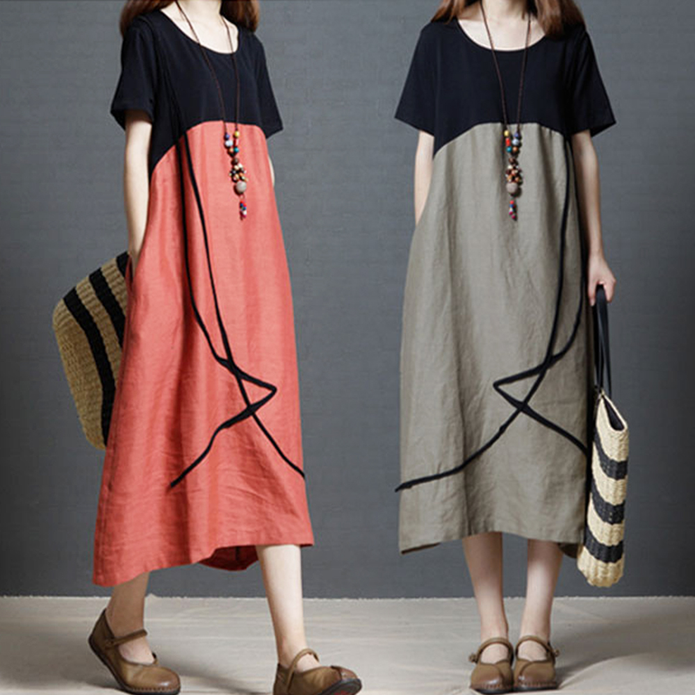 1+1 린넨 여름 원피스 반팔 여성 하객 휴양지룩