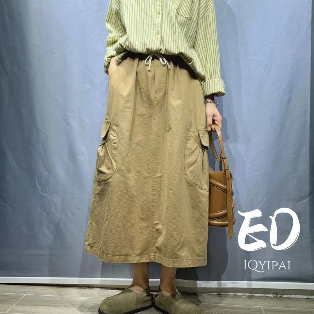 A라인스커트 봄 여름 순면 미시옷 9471 - 메인 이미지