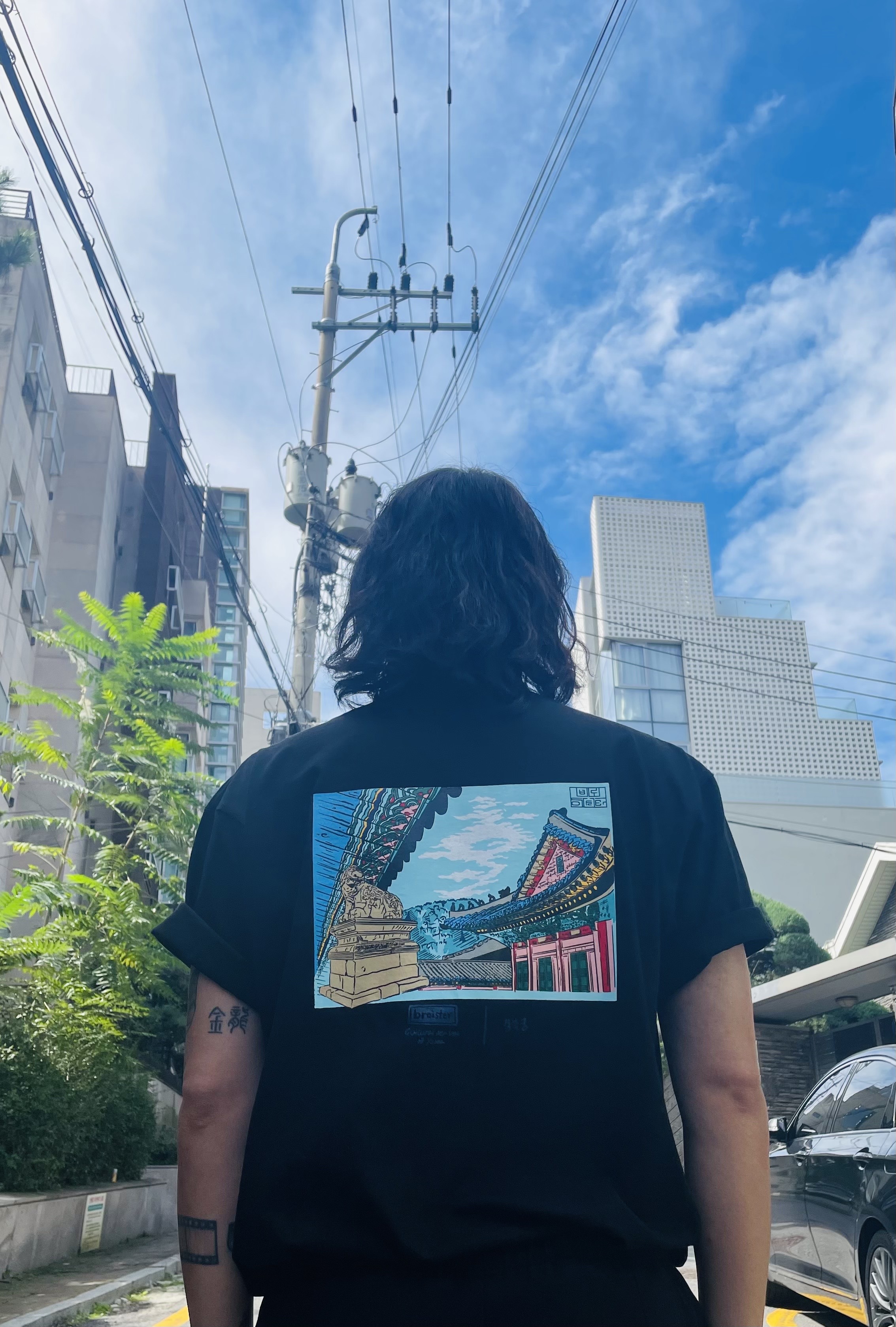 경복궁 굿즈 남자 티셔츠 여자 남녀공용 오버핏 티셔츠 외국인 선물 한국의 문화유산 기념