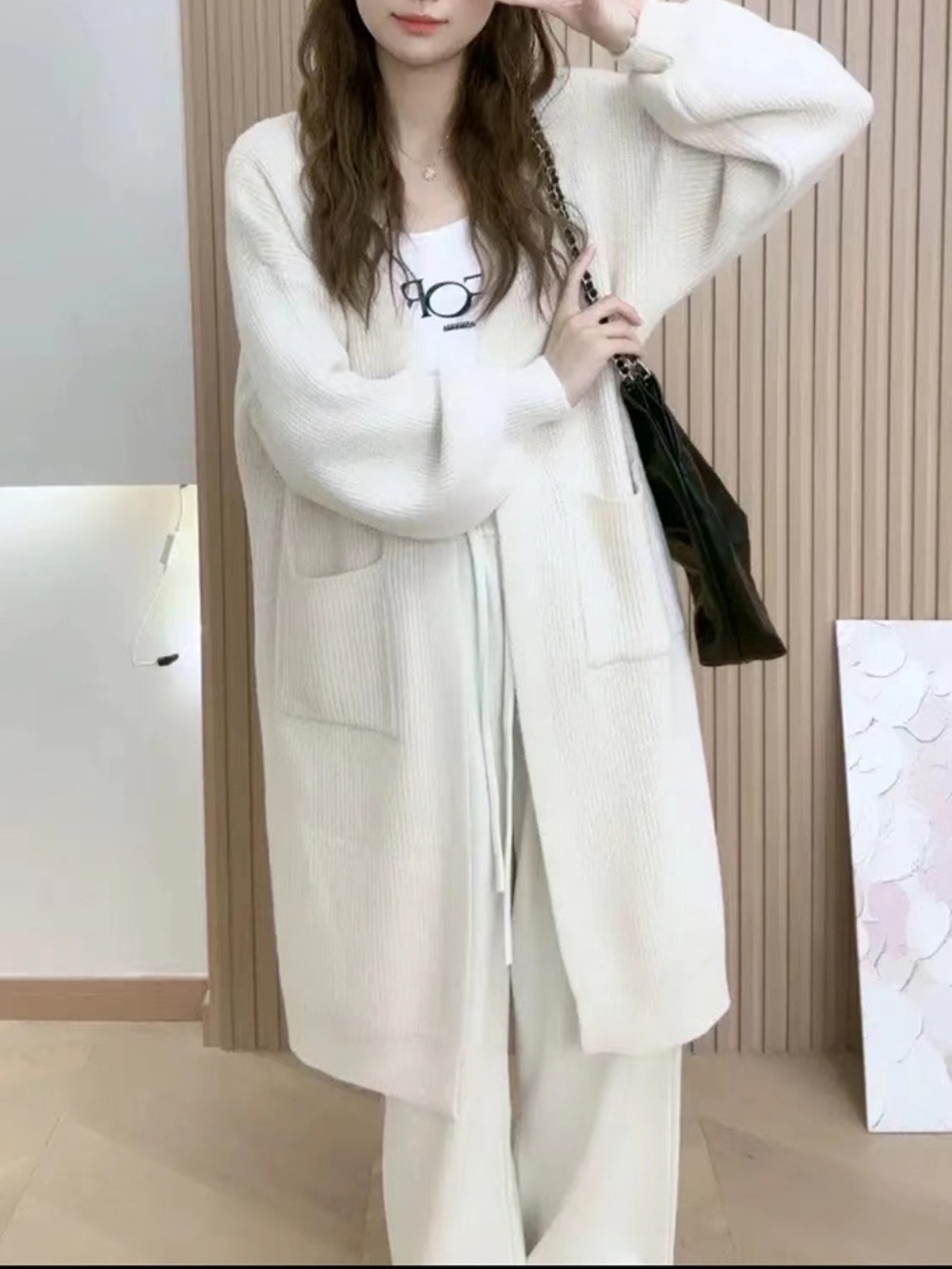 멱살 한번 잡힙시다 9회 김하늘 서정원 롱 가디건 모던 세련된 - 상세 이미지 2