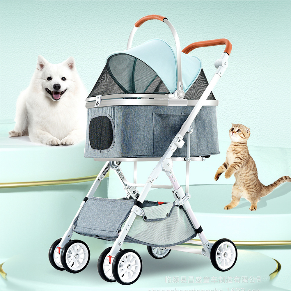 개과천선 차밍 반려동물 유모차 강아지 고양이 개모차 원터치 접이식 3in1