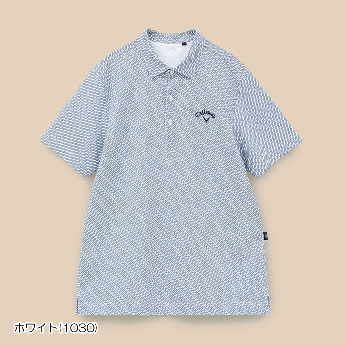 캘러웨이 Callaway 남성 골프웨어 CG 로고 올오버 패턴 반팔 셔츠 C24134111 - 상세 이미지 2