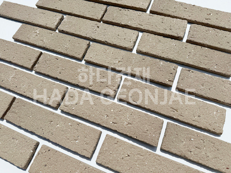 점토타일 쿠키 240x60x12T 쿠키그레이 / 하다건재