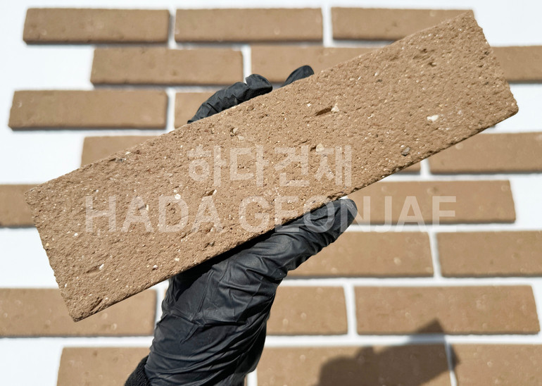 점토타일 쿠키 240x60x12T 쿠키브라운 / 하다건재