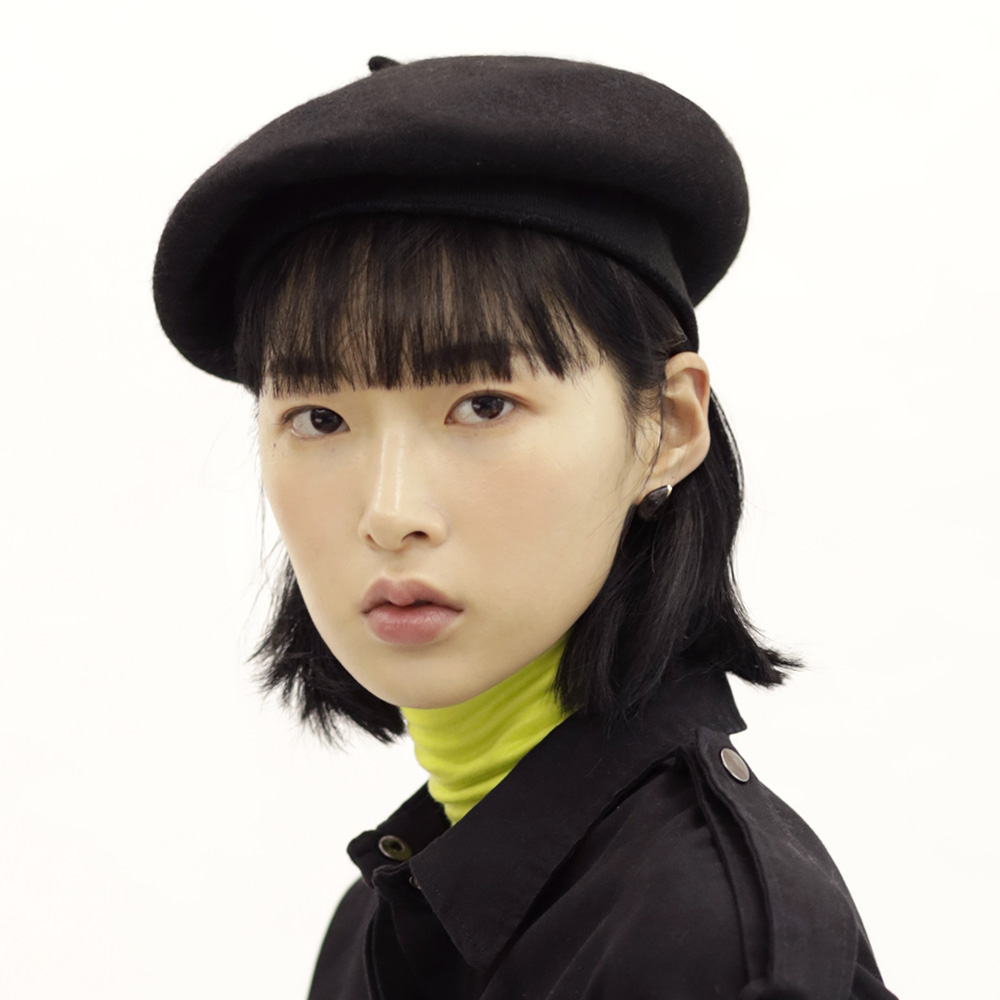 1+1 베레모 빵모자 남자 여자 화가 모자 울 무지 BE01 - 상세 이미지 3