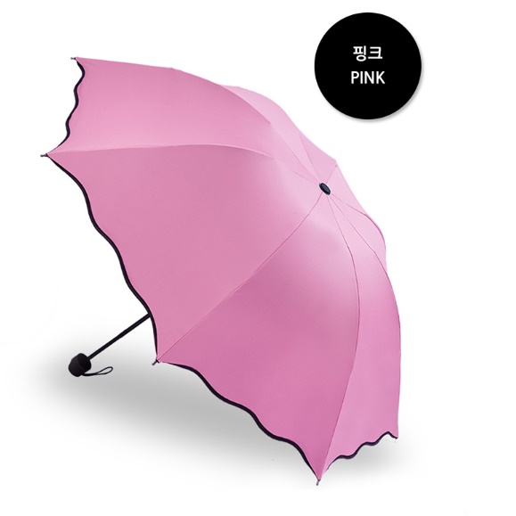 고급 작은 벚꽃 우산 색 변하는 우산 암막 요술 우산 - 상세 이미지 5