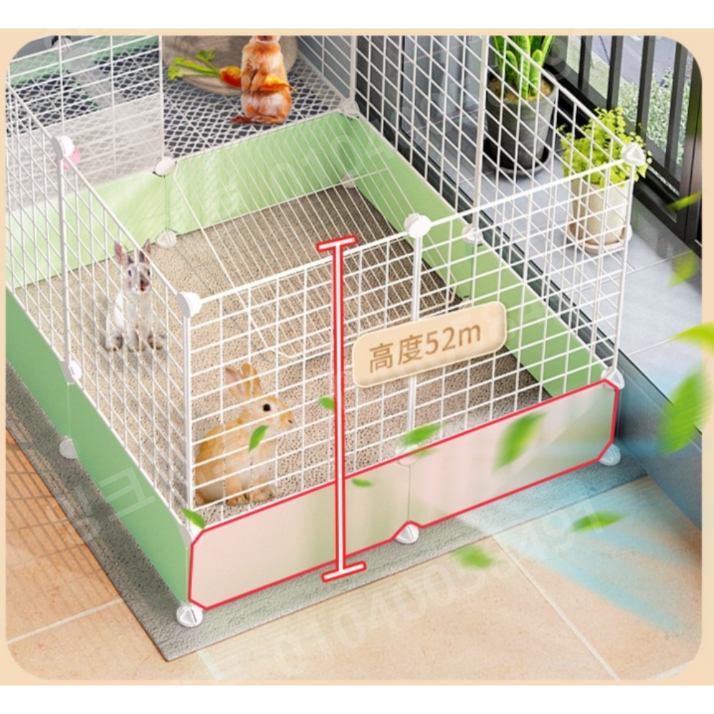 새끼강아지 울타리 칸막이 사각 철장 소형견 격리 철조망 - 상품 이미지