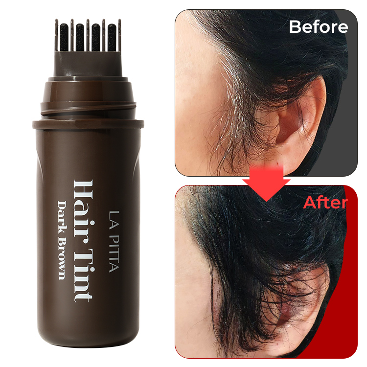 라피타 5초 새치커버 타투 헤어 틴트 스틱, NO 염색약 10ml, 다크 브라운, 4개 이미지 2
