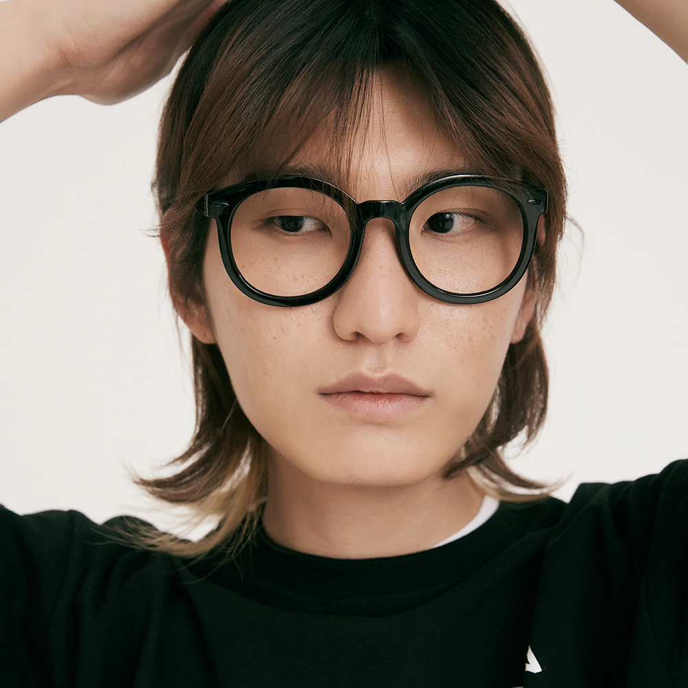 뿔테안경 투명 안경테 얼굴형에맞는 안경 오버사이즈 동그란 가벼운 긱시크 이미지 7