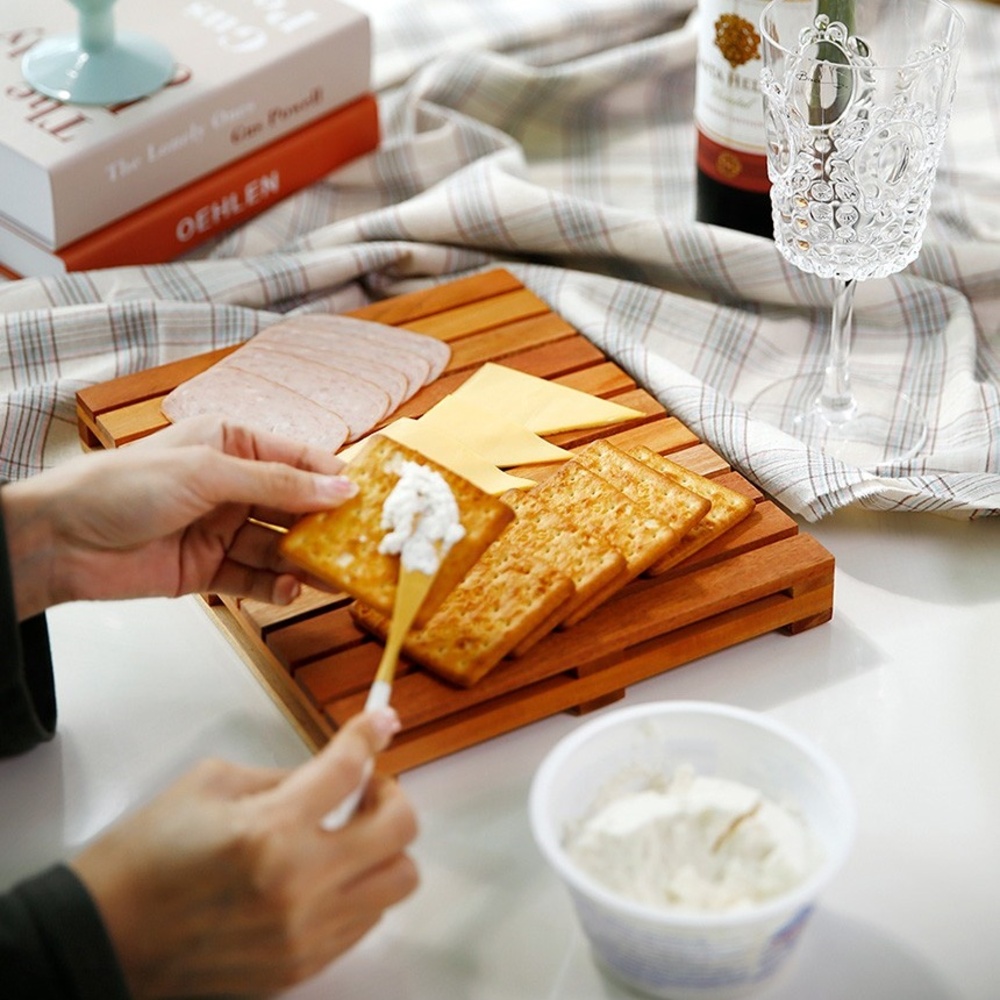 마호가니 우드 플레이팅 도마 치즈 디저트 서빙 보드 - 상세 이미지 2