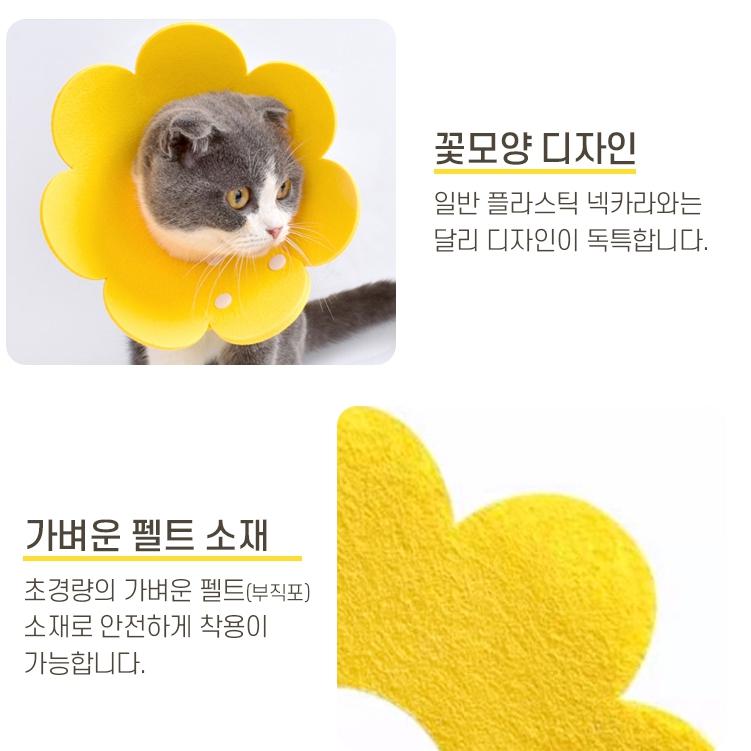 펠트 넥 카라 고양이 부직포 넥 카라 넥칼라 S - 상세 이미지 2