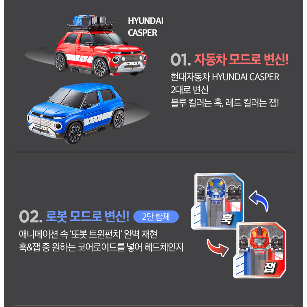 또봇 A 대도시의 영웅들 아이오닉6 자동차 변신 로봇 장난감 선물 스티커 세트 - 상세 이미지 4