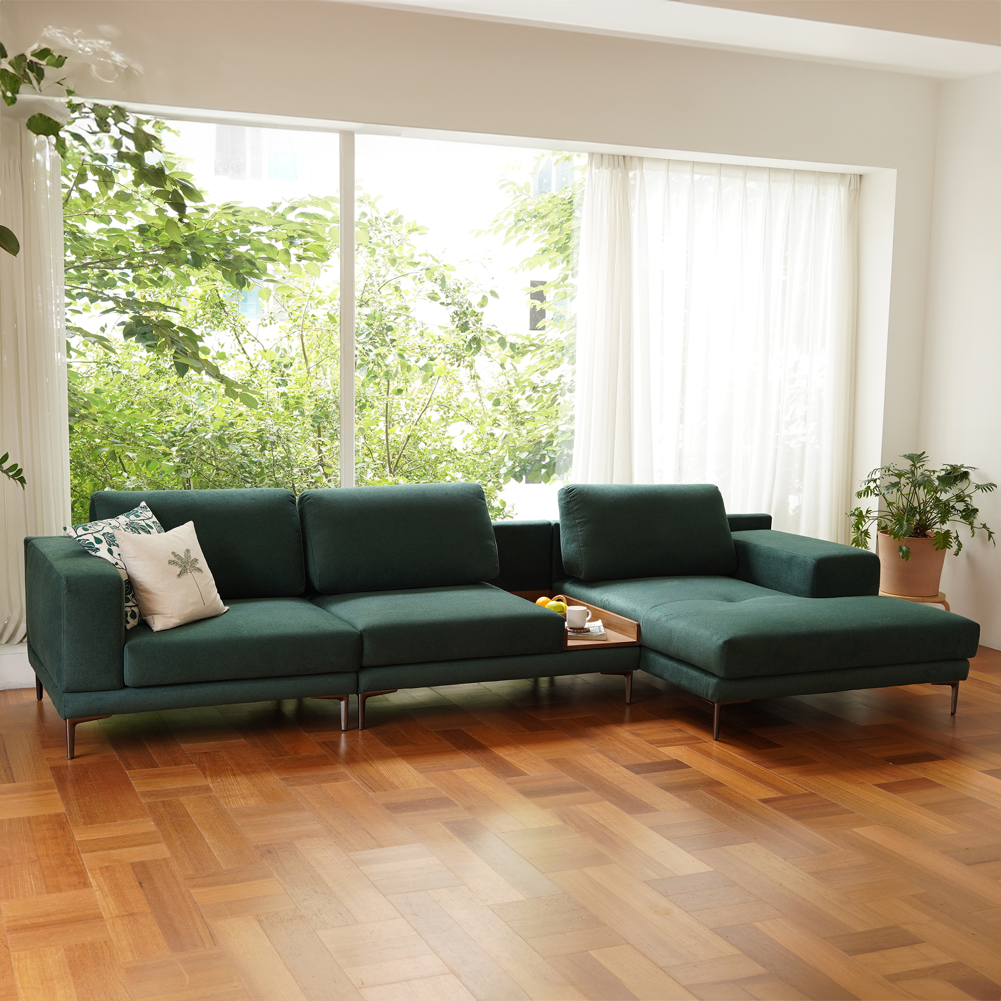 모빌리 기능성 패브릭 이지클린 방수 에코브릭 울트라 4인용 소파 주문제작 이정현소파