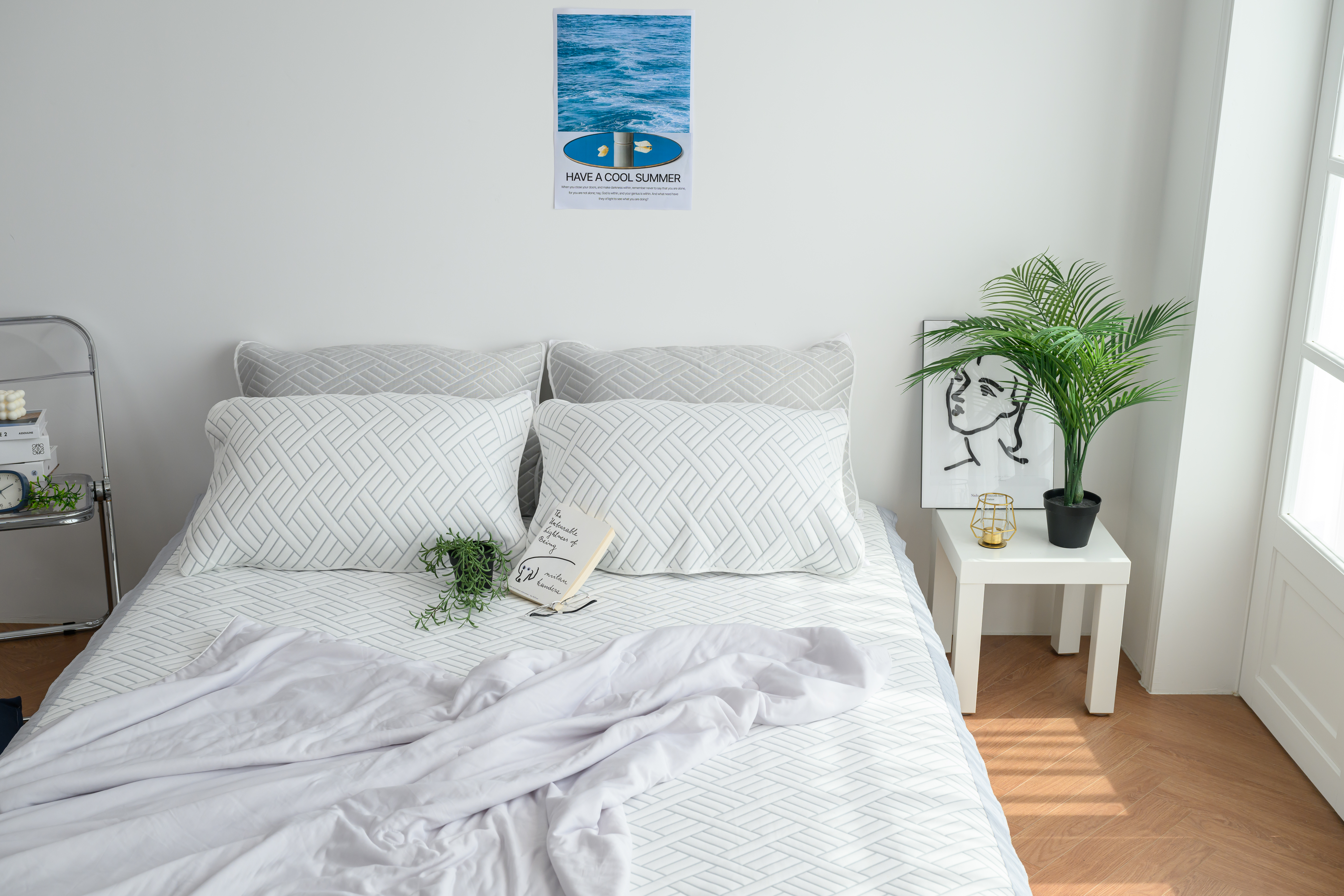 아르일랑 듀라론 쿨터치 3중직 밴드형 밴딩 베개커버 시원한 여름 침구 70cmX50cm - 상세 이미지 2