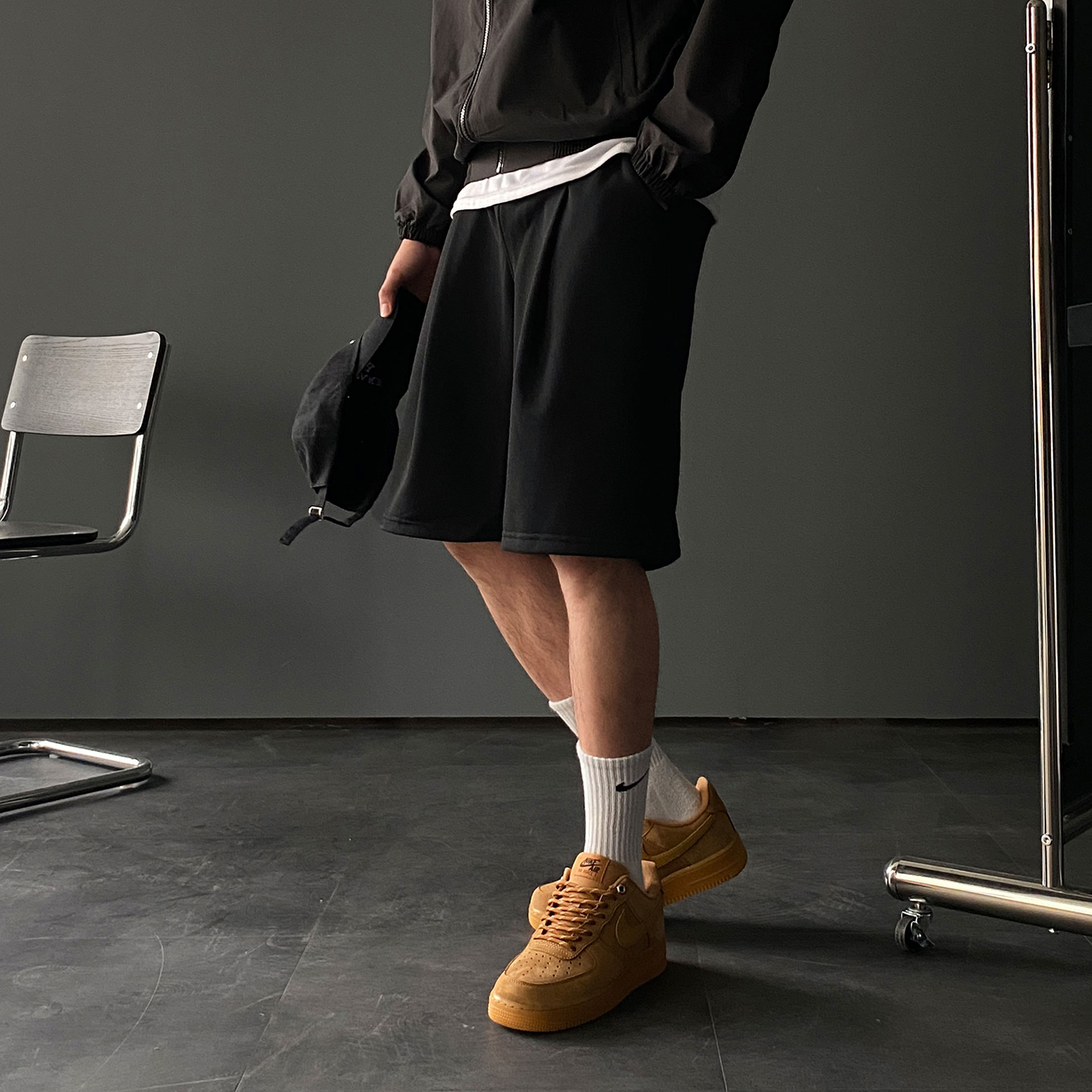 남자버뮤다팬츠 회색반바지 6부반바지 - 상세 이미지 5