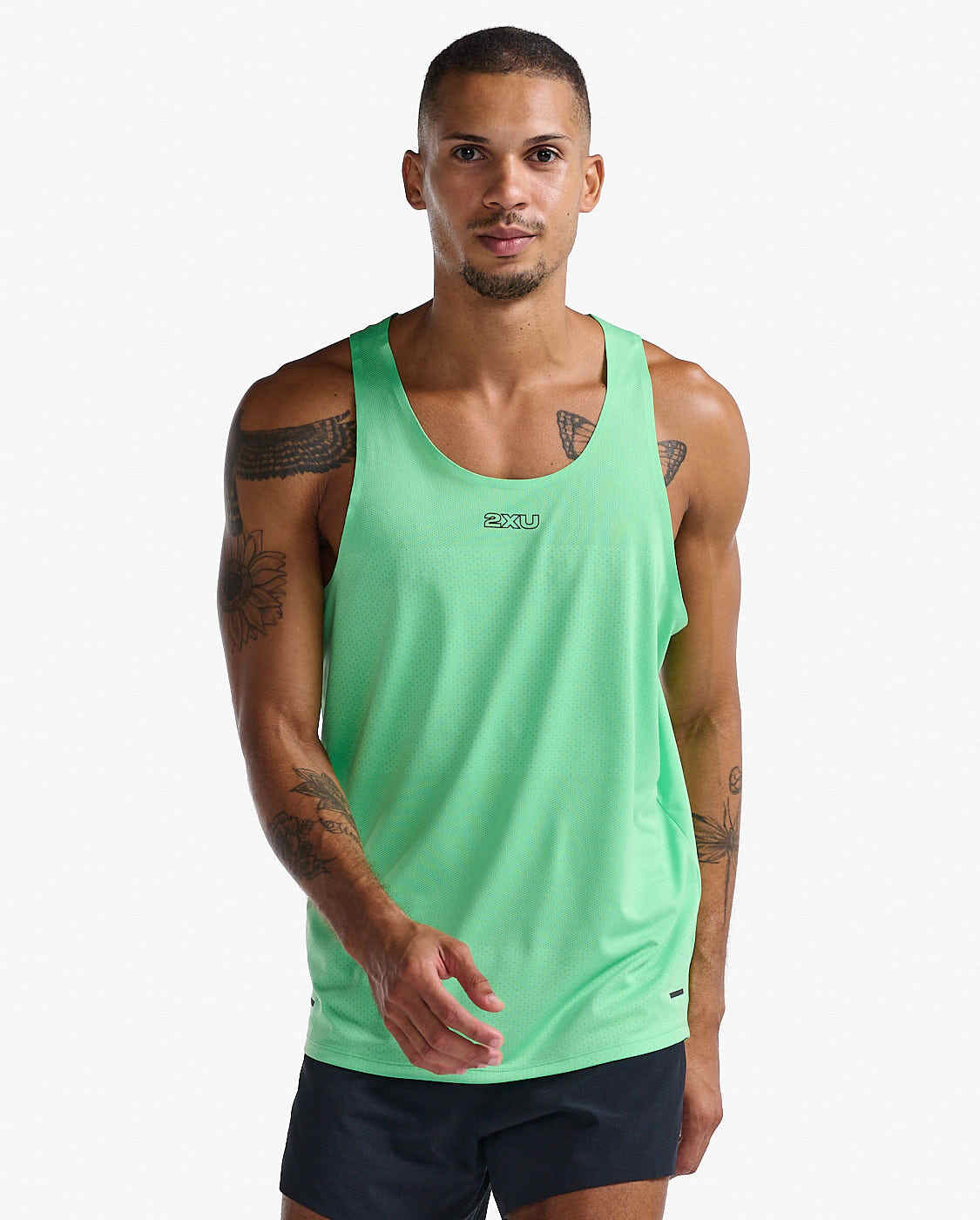 2XU 남자 싱글렛 마라톤 런닝 민소매 티셔츠 라이트스피드테크 MR7151A_SPG-BRF - 상세 이미지 3