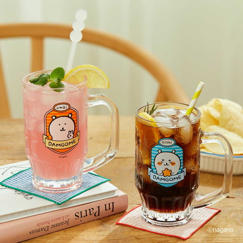 담곰이 하이볼 잔 2P 세트 농담곰 술잔 유리 컵 물컵 식기 캐릭터 굿즈 - 상세 이미지 3