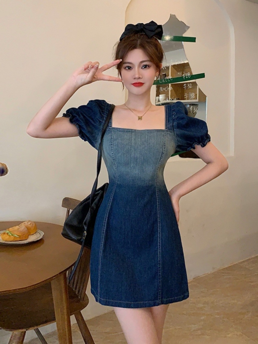 미녀와 순정남 임수향 박도라 임수향 원피스 데님 Y2K - 상세 이미지 3