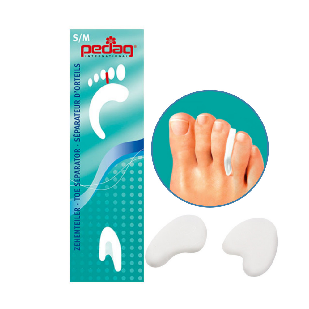 페닥 토 세퍼레이터 젤 패드 2pcs / 발가락실리콘 통증 발가락 분리기 벌리기