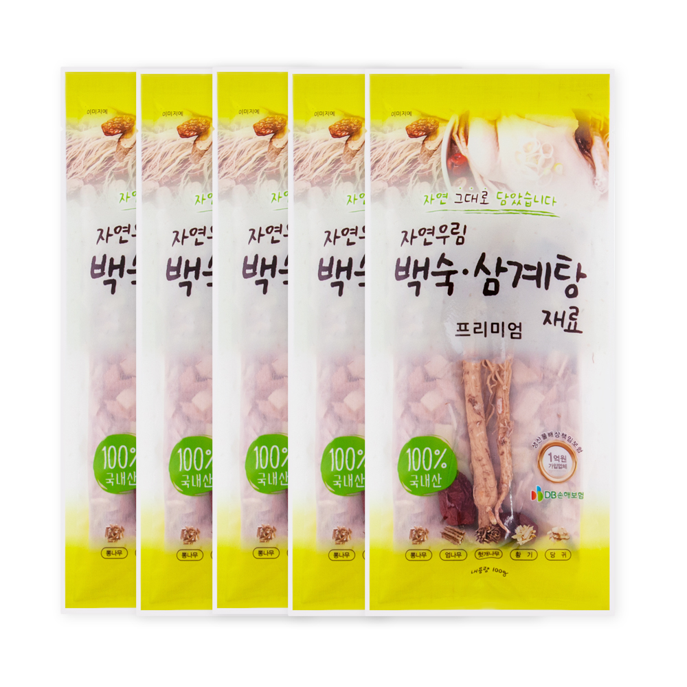 자연우림 백숙 삼계탕 재료 프리미엄 100g x 5개 : 태영식품