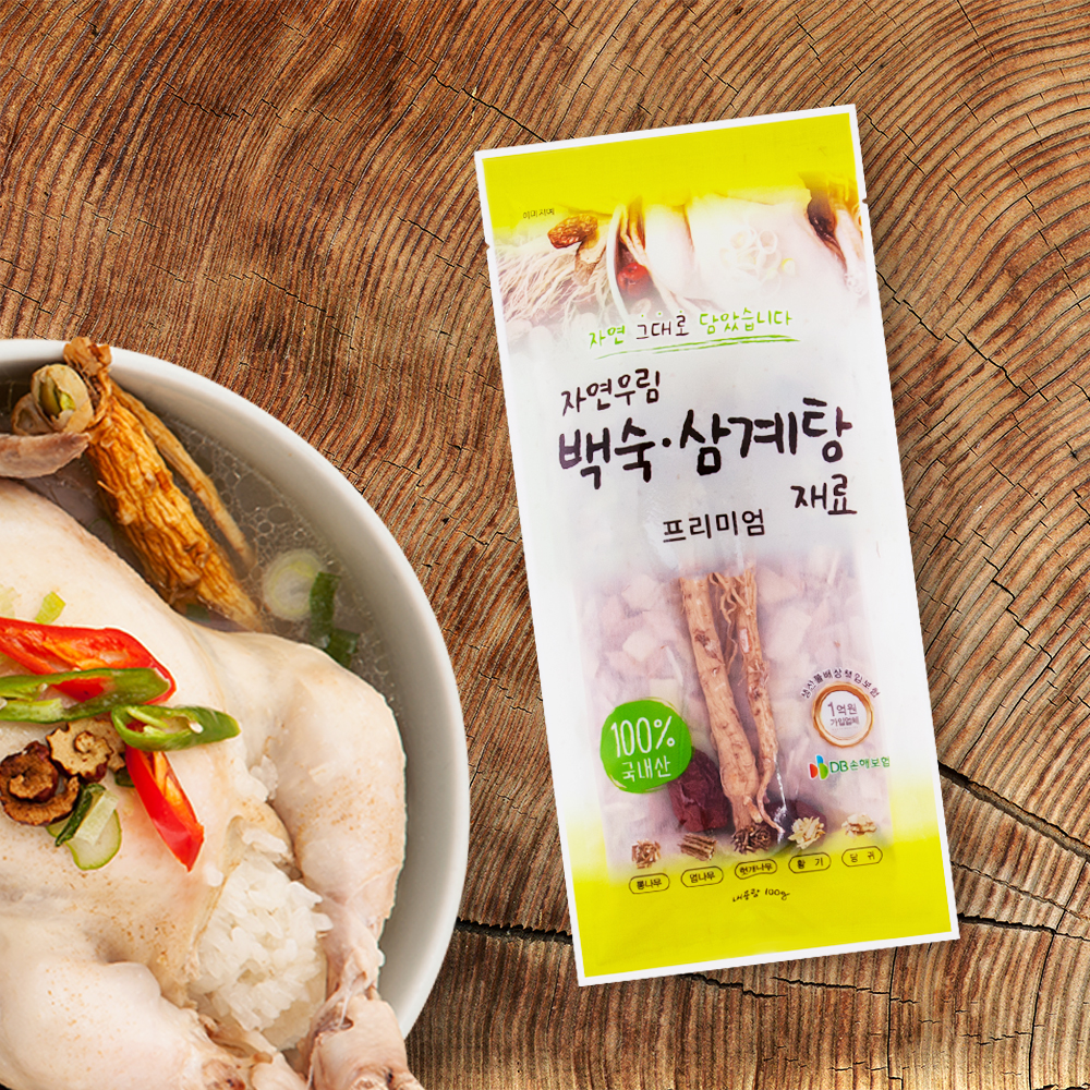 자연우림 백숙 삼계탕 재료 프리미엄 100g x 50개 1박스 : 태영식품