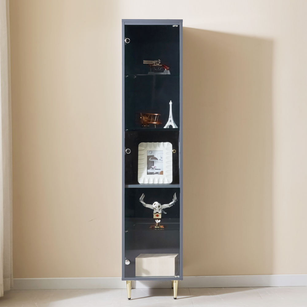 메이든 인테리어 장식장 유리 진열장 위스키 장식장 술 틈새 장식장