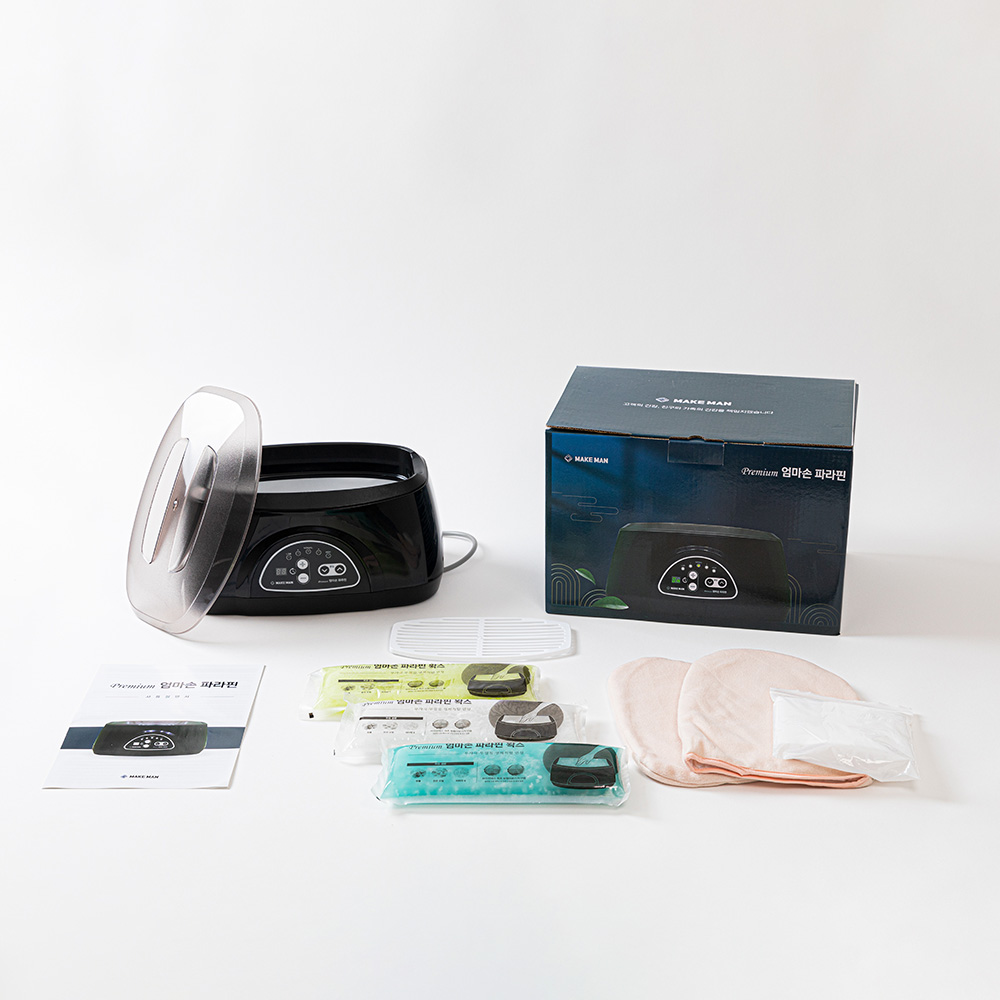 프리미엄 엄마손 파라핀 베스 + 멘톨왁스 1box(6개) 가정용 손가락 손목 테라피 기계