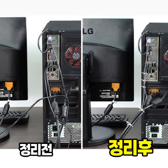 케이블타이 규격 종류 100개 타이밴드 CABLETIE 책상 배선 컴퓨터 선정리 소형 - 상세 이미지 3