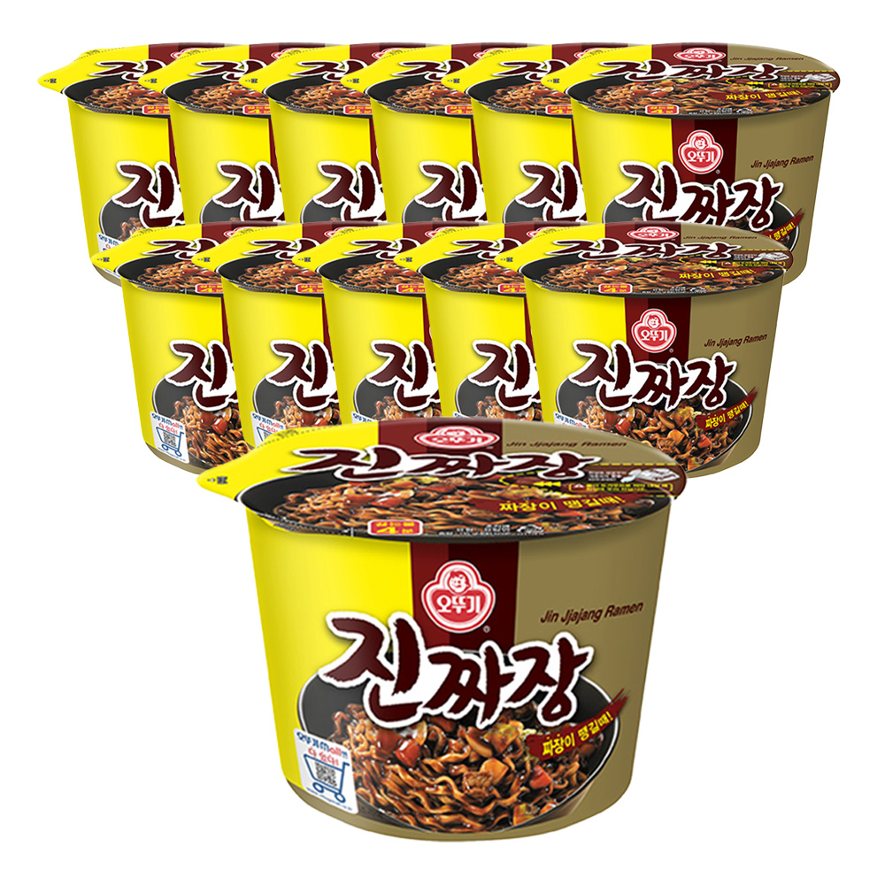 오뚜기 진짜장 큰컵라면 115g, 12개 - 상품 이미지