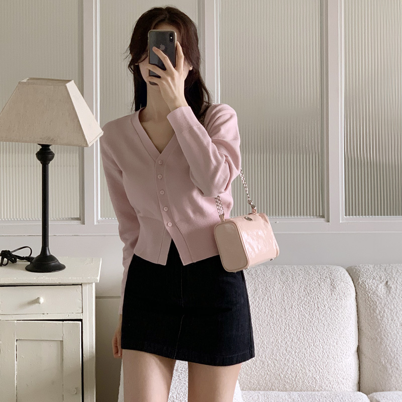 (만능코디템데일리필수템) 루진 세미 A라인 하이웨스트 데님 미니 스커트 sk6846 - 상세 이미지 3