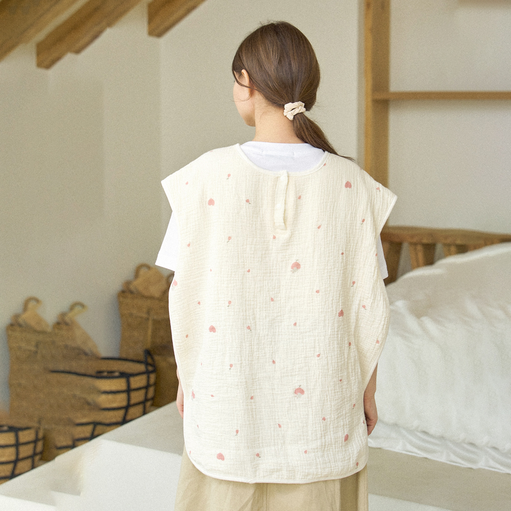 1+1 엄마턱받이 수유 앞치마 육아 조끼 트림패드 아빠 턱받이