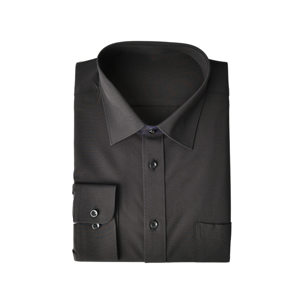 남자 와이셔츠 긴팔 일반핏 스판 정장 구김없는 화이트 블랙 하늘색 무지 드레스 빅사이즈 - 상세 이미지 3