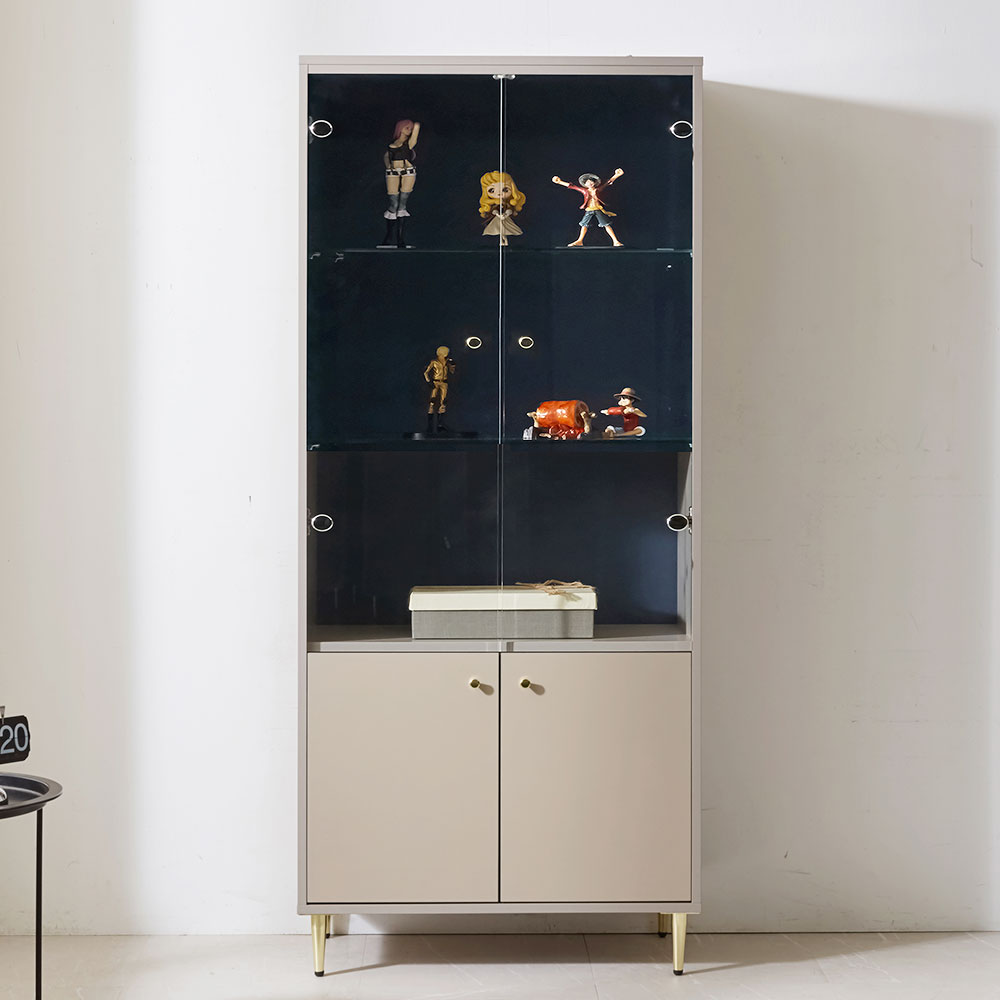 메이든 인테리어 장식장 유리 진열장 위스키 장식장 술 틈새 장식장