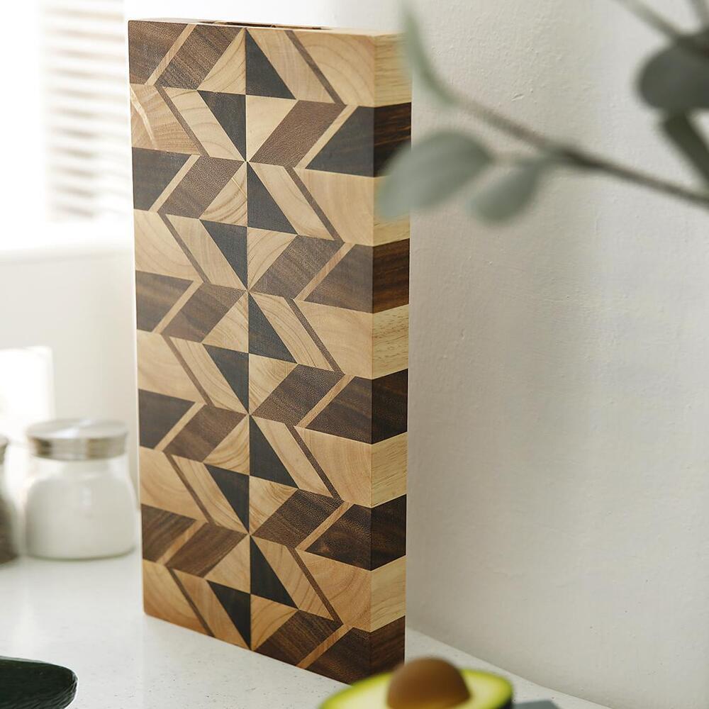 롬버스 엔드그레인 도마 수제 명품 플레이팅 우드 위생 항균 나무 도마